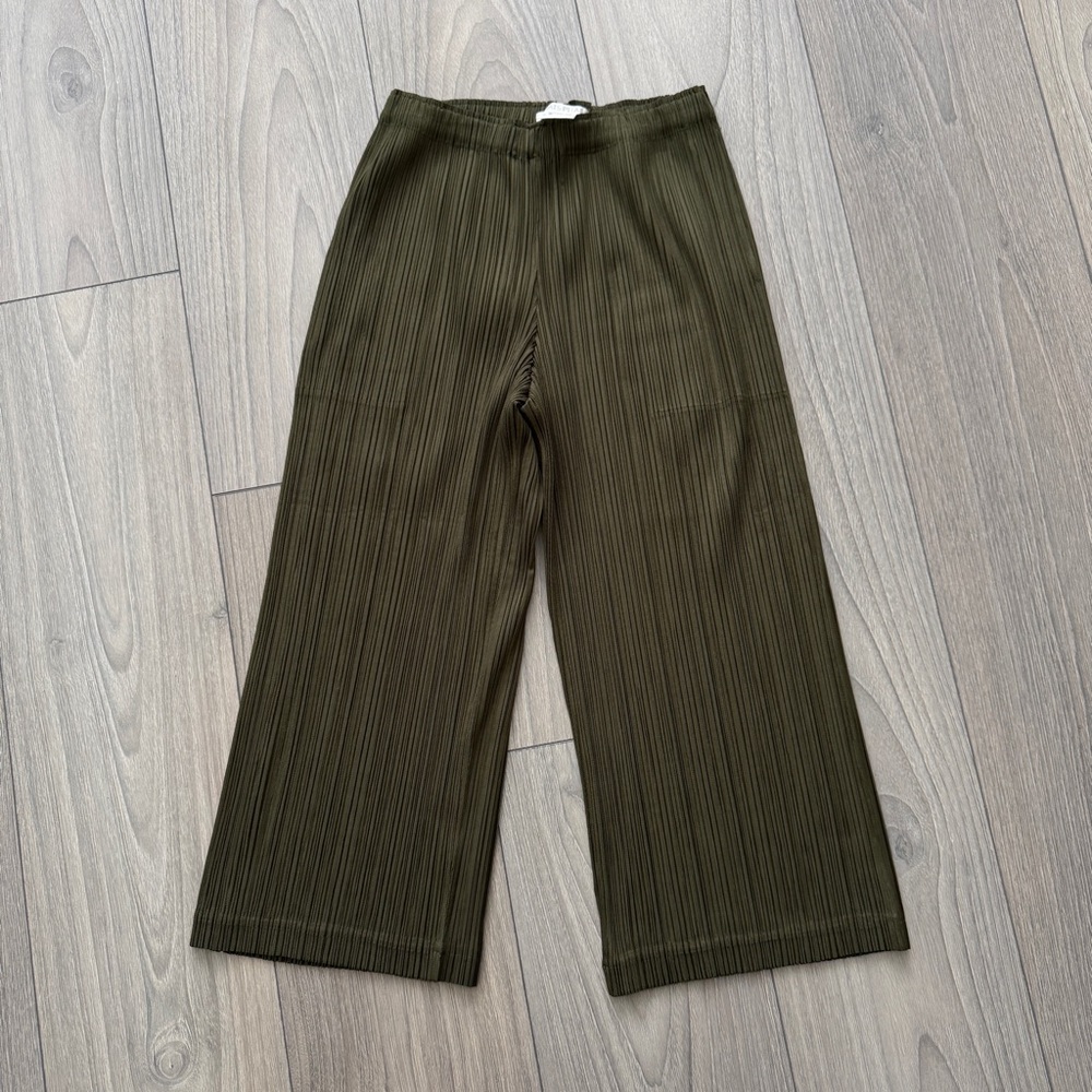 Issey Miyake Pleats Please Olive Green Pants